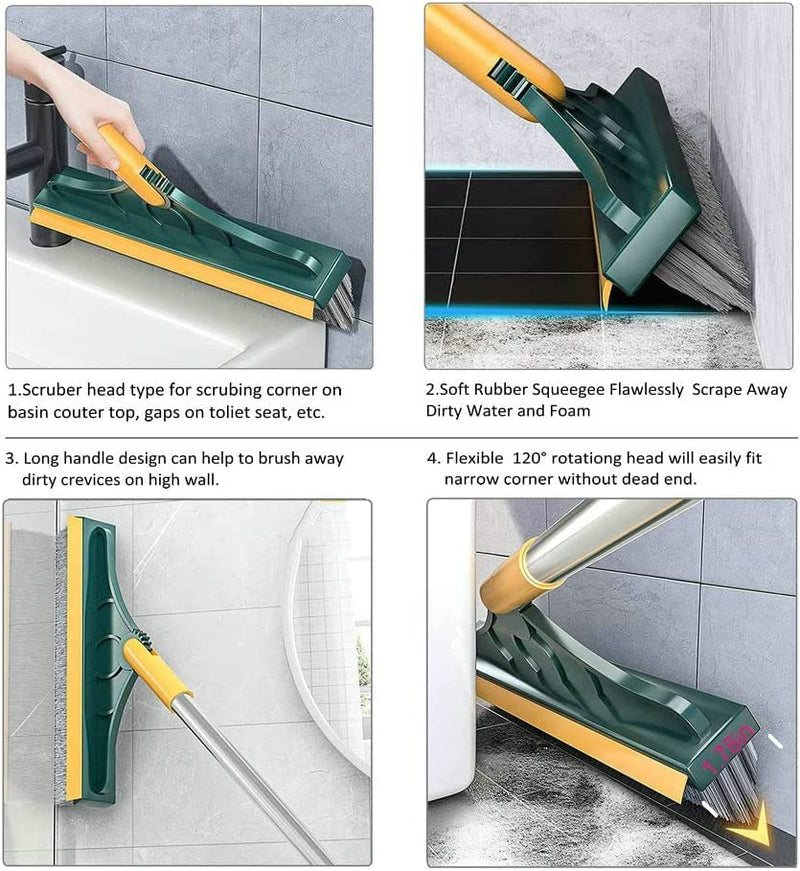 New 2 In 1 Floor Scrub Cleaning Brush